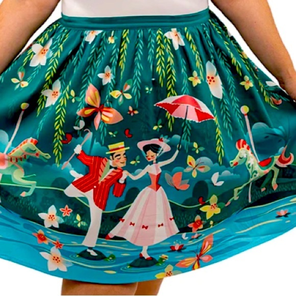 Loungefly Dresses & Skirts - Disney Loungefly RARE- Mary Poppins Jolly Holiday “Sandy Skirt” size 4x